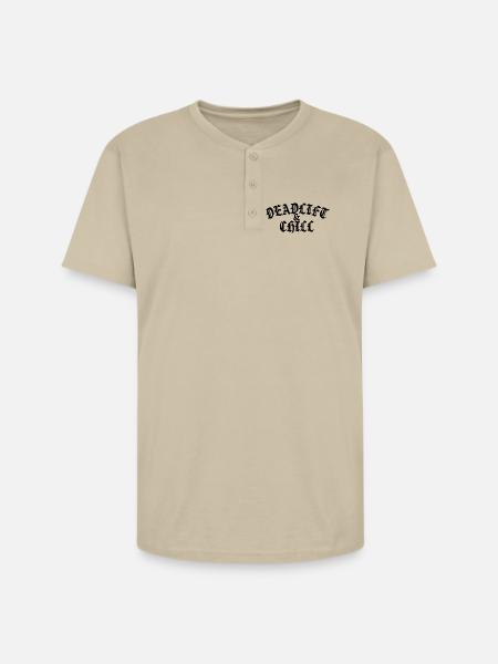 Deadlift and Chill - Unisex Henley T-Shirt - sand