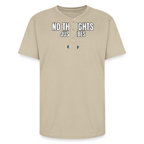 No Thoughts Just Vibes Funny Frog Shirt - Unisex Henley T-Shirt