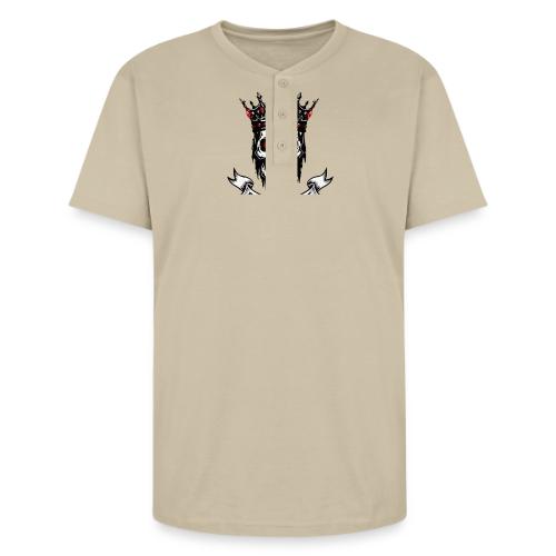 Born to Rule Skull King - Unisex Henley T-Shirt