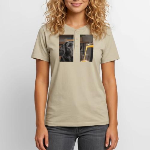 Golden Retriever Chill Juice Vibes - Unisex Henley T-Shirt