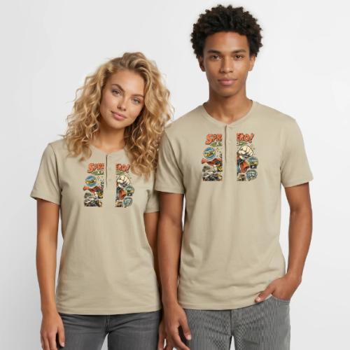 Analog Supplies Retro Film Camera Hero - Unisex Henley T-Shirt