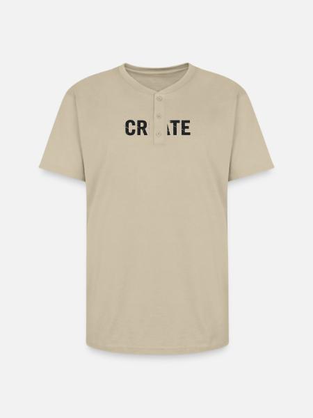 Create Splash Glyph - Unisex Henley T-Shirt - sand