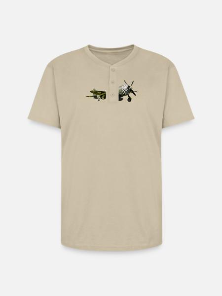 P-47 Thunderbolt - Unisex Henley T-Shirt - sand