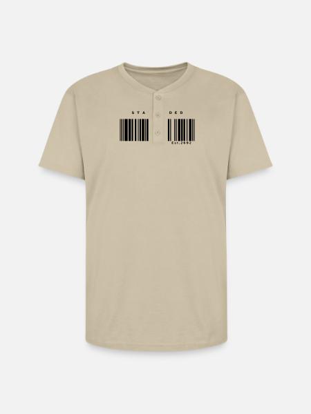 Stay Coded - Unisex Henley T-Shirt - sand