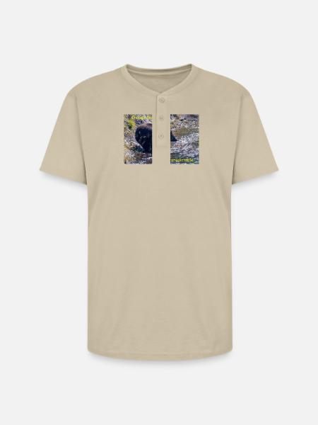 Choose The Bear - Unisex Henley T-Shirt - sand