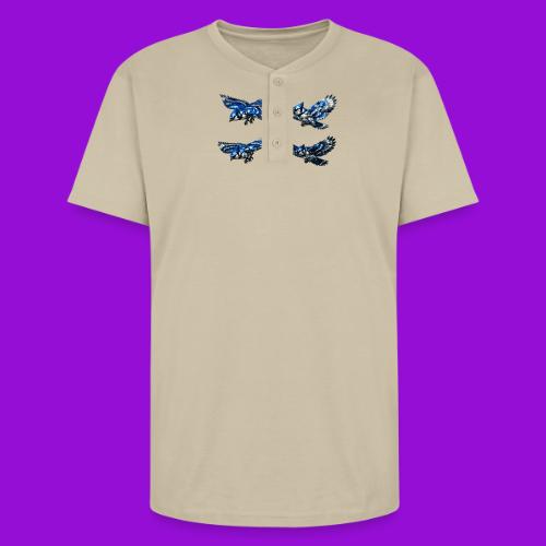 Silver Blue Jay Flight Stages - Unisex Henley T-Shirt