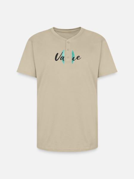 Value Yourself - Unisex Henley T-Shirt - sand