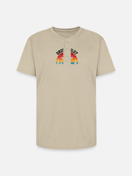 Drone Pilot - Unisex Henley T-Shirt - sand