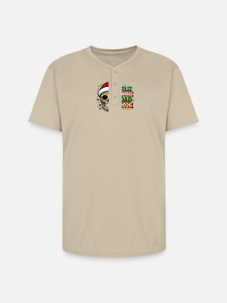 Mexican Christmas 2026 - Unisex Henley T-Shirt - sand