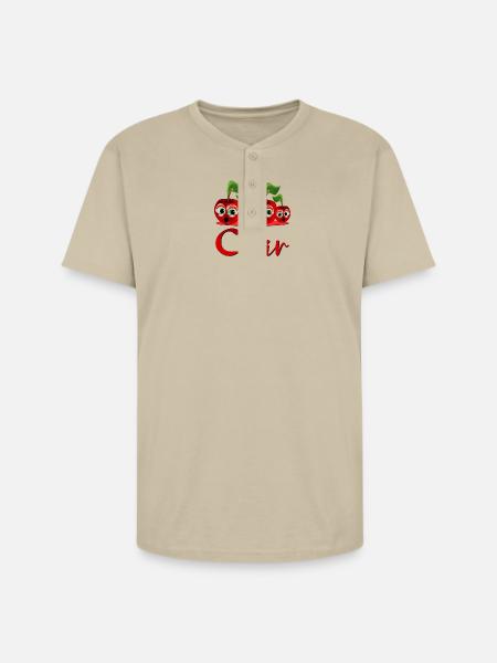 CHOIR SINGER - Unisex Henley T-Shirt - sand