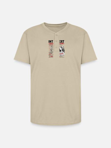 Introvert Weekend Survival Schedule - Unisex Henley T-Shirt - sand