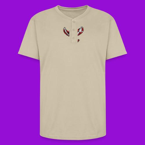 Silver Cardinal in Flight - Unisex Henley T-Shirt