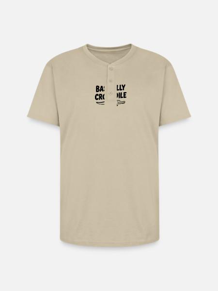 I'm Basically a Crocodile - Unisex Henley T-Shirt - sand