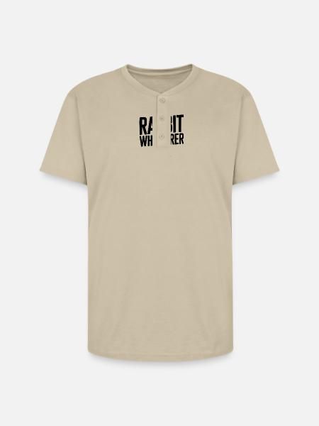 Rabbit Whisperer - Unisex Henley T-Shirt - sand