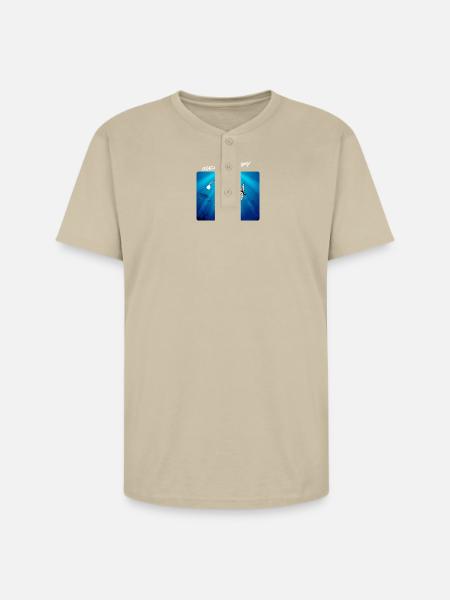Ocean_Therapy - Unisex Henley T-Shirt - sand
