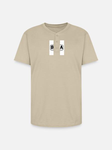 Boba Chop Shop Logo - Unisex Henley T-Shirt - sand