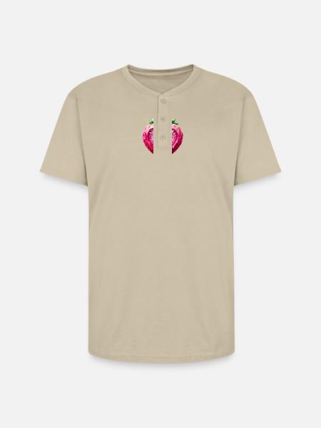 UNIQUELY DELICIOUS - Unisex Henley T-Shirt - sand