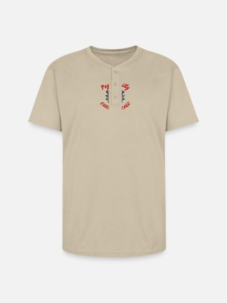 PsychoBilly Custom Garage - Unisex Henley T-Shirt - sand
