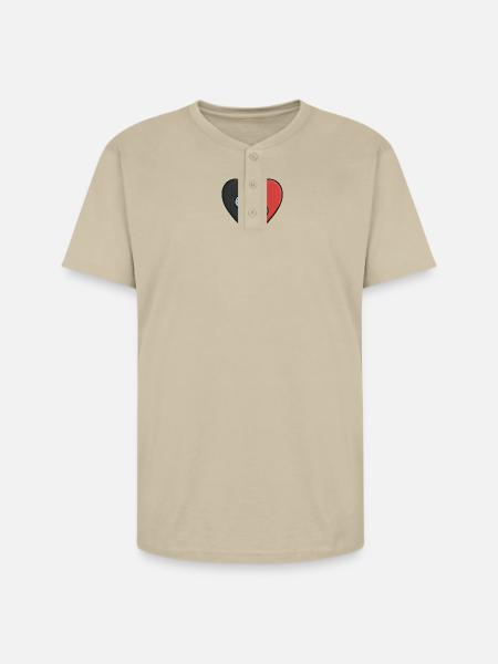 Mended Broken Heart - Unisex Henley T-Shirt - sand