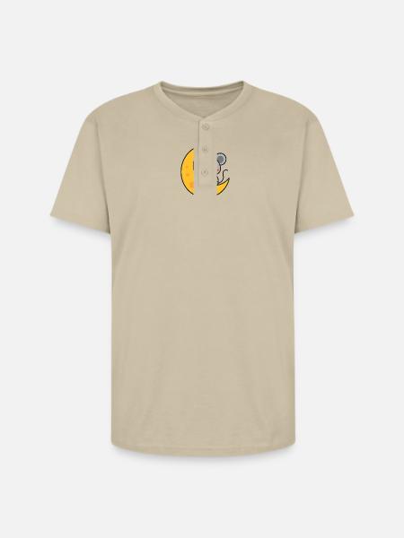 Mouse - Unisex Henley T-Shirt - sand