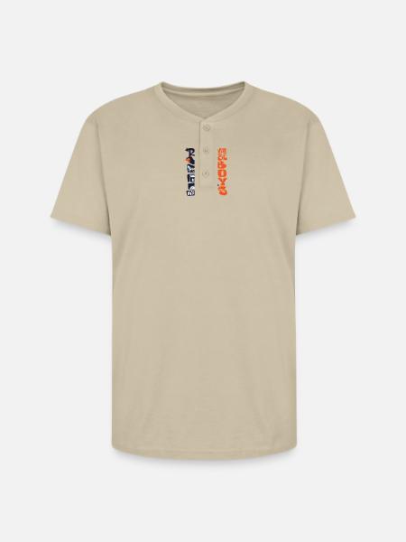 Roys Wheels & Sneakers - Unisex Henley T-Shirt - sand