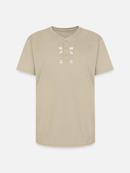 Currently Experiencing Technical Difficulties - Unisex Henley T-Shirt - sand