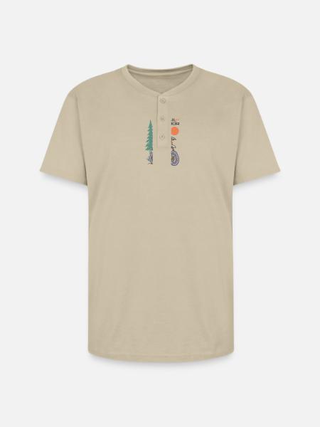 Trail and Error - Unisex Henley T-Shirt - sand