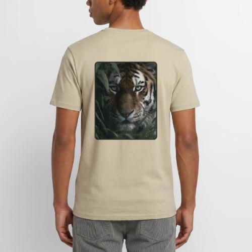 Tiger Jungle Eyes Wildlife Design - Unisex Henley T-Shirt