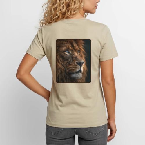 Lion Portrait Majestic Wildlife Design - Unisex Henley T-Shirt