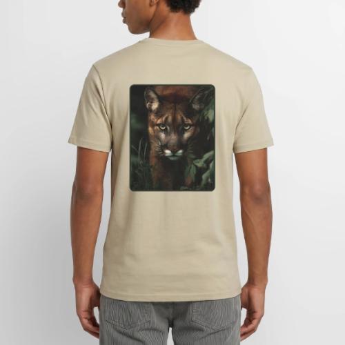 Cougar Jungle Predator Design - Unisex Henley T-Shirt