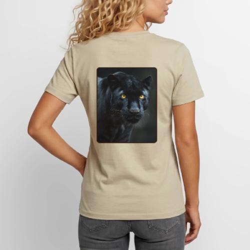 Black Panther Glowing Eyes Design - Unisex Henley T-Shirt