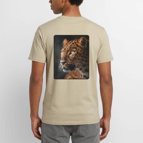 Amur Leopard Face Wildlife Design - Unisex Henley T-Shirt