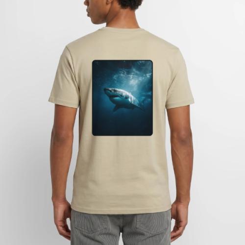Great White Shark Ocean Design - Unisex Henley T-Shirt