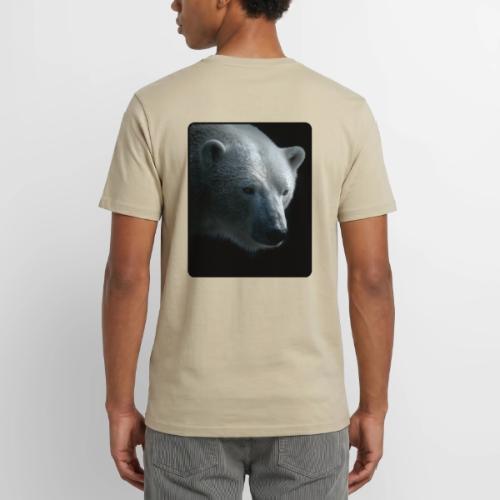 Polar Bear Close-Up Wildlife Design - Unisex Henley T-Shirt