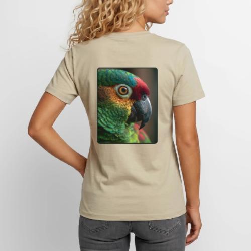 Colorful Parrot Close-Up Design - Unisex Henley T-Shirt