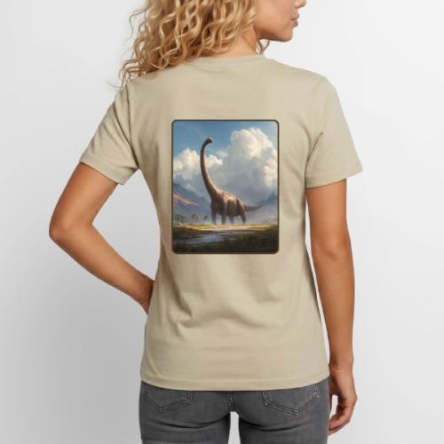 Brachiosaurus Valley Landscape Design - Unisex Henley T-Shirt