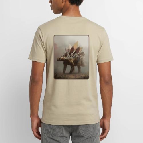 Stegosaurus Misty Forest Design - Unisex Henley T-Shirt
