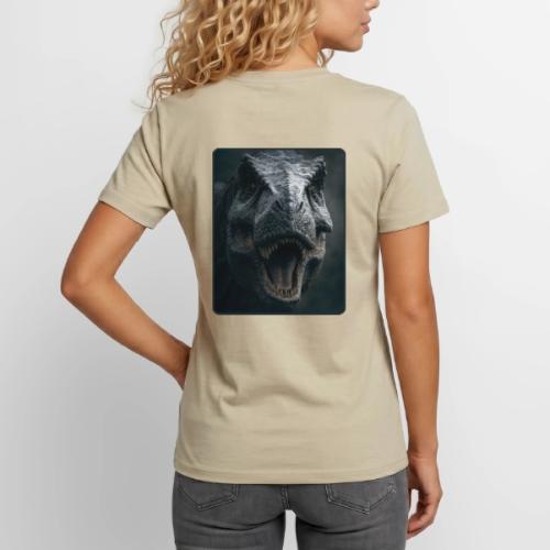 T Rex Cinematic Close-Up Design - Unisex Henley T-Shirt