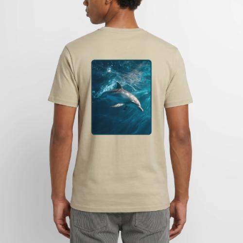 Dolphin Sunlit Ocean Serenity Design - Unisex Henley T-Shirt