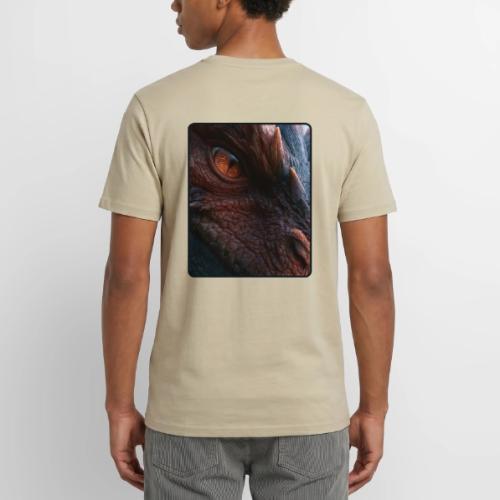 Fierce Ancient Dragon Portrait Design - Unisex Henley T-Shirt