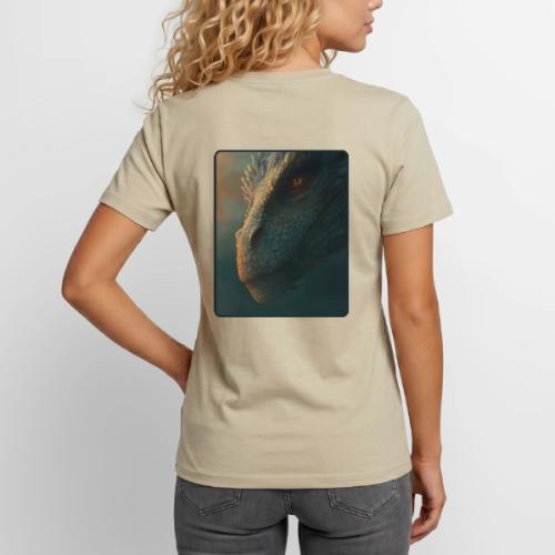 Golden Eye Dragon Close-Up Design - Unisex Henley T-Shirt