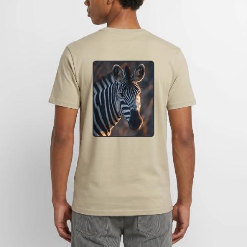 Majestic Zebra Sunset Portrait Design - Unisex Henley T-Shirt