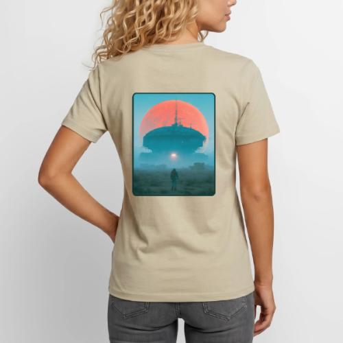 Astronaut Alien Outpost Design - Unisex Henley T-Shirt