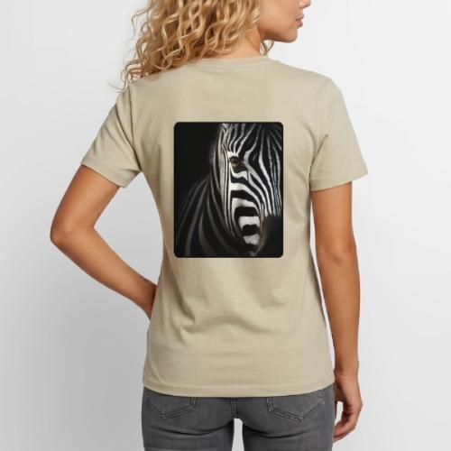 Zebra High Contrast Portrait Design - Unisex Henley T-Shirt