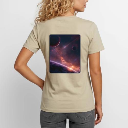 Cosmic Sunset Nebula Space Art - Unisex Henley T-Shirt