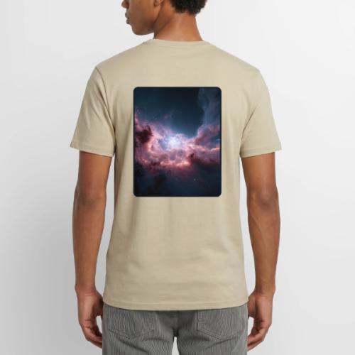 Radiant Cosmic Nebula Artwork - Unisex Henley T-Shirt