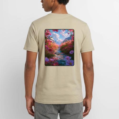 Dreamy Cosmos Valley Landscape Art - Unisex Henley T-Shirt