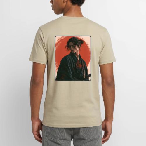 Samurai Beneath the Red Sun - Unisex Henley T-Shirt