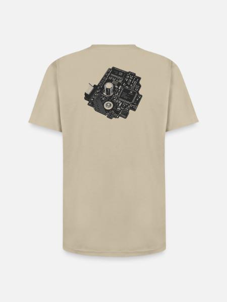 Circuitboard Noir - Unisex Henley T-Shirt - sand