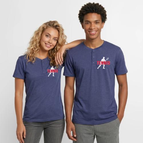 Red Court Tennis - Unisex Henley T-Shirt